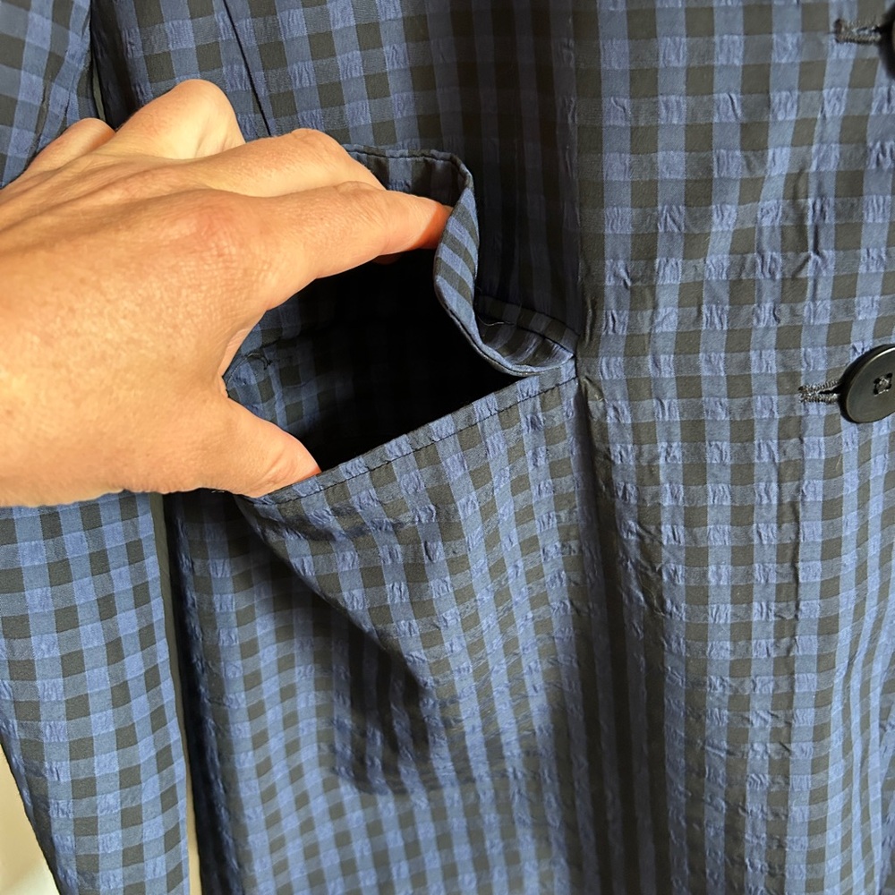 Tibi Viscose Gingham Oversized Blazer - Picture 4 of 10